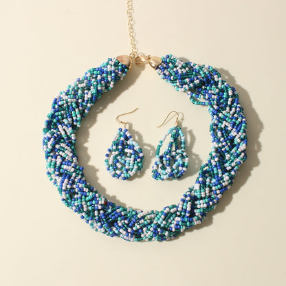 Chunky Beaded Necklace & Earring Sets | Boho Jewelry