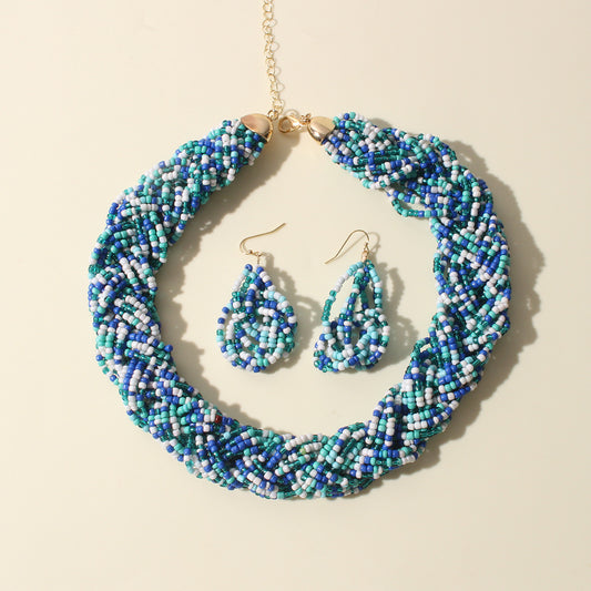 Chunky Beaded Necklace & Earring Sets | Boho Jewelry