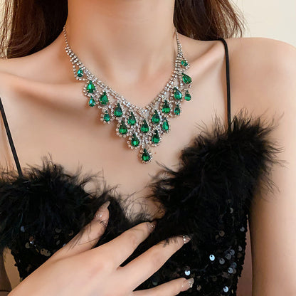 Elegant Teardrop Crystal Necklace | Prom, Wedding & Party Jewelry
