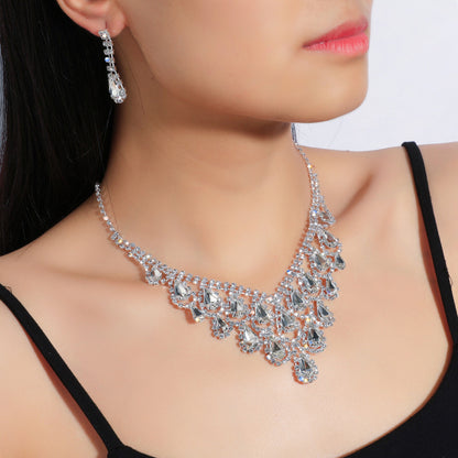 Elegant Teardrop Crystal Necklace | Prom, Wedding & Party Jewelry