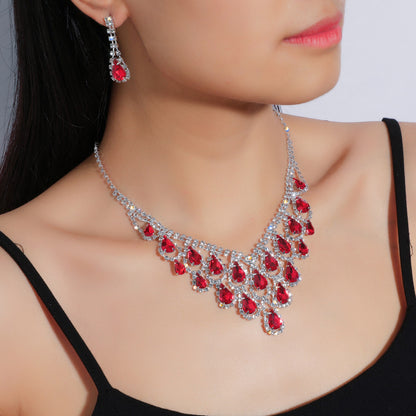 Elegant Teardrop Crystal Necklace | Prom, Wedding & Party Jewelry