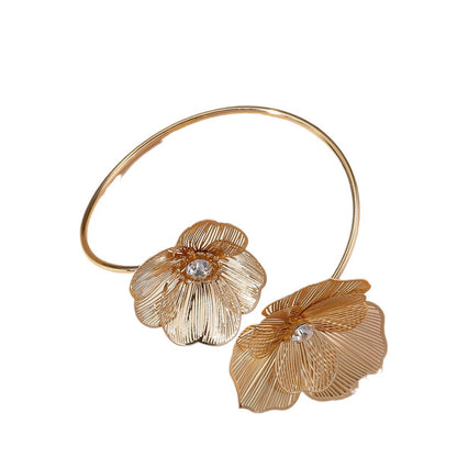 Gold Statement Cuff Bracelets for Women – Nature-Inspired Designs for Ethnic & Party Wear