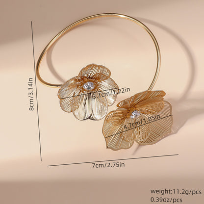 Gold Statement Cuff Bracelets for Women – Nature-Inspired Designs for Ethnic & Party Wear