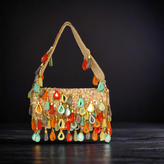 Multi classy mirrorred tessle clutch