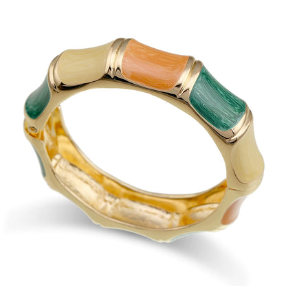 Chic Enamel Hinge Bangle Bracelets - Colorful Collection
