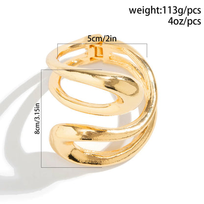 Elegant Gold Irregular Open Cuff Bracelet