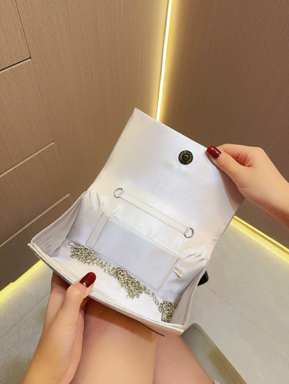 Sparkling Rhinestone Bow Evening Clutch Bag