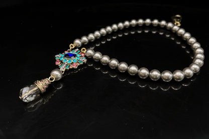 Vivente Royal Blue Gemstone & Pearl Vintage Jewelry Set