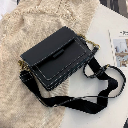 Chic Color-Block Faux Leather Crossbody Bag
