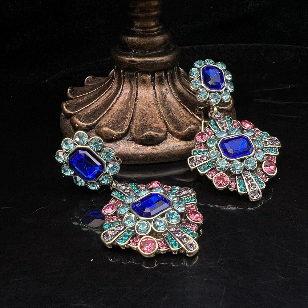 Vivente Royal Blue Gemstone & Pearl Vintage Jewelry Set