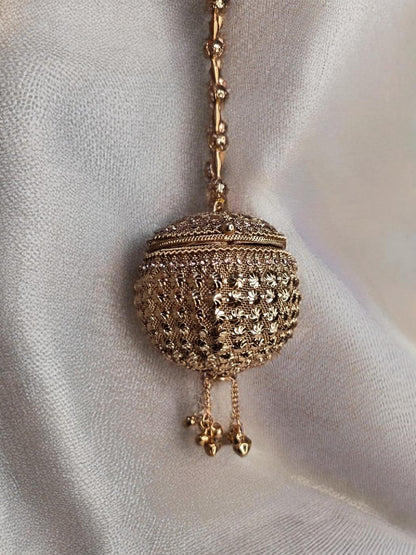Small sized gold Noor Potli round